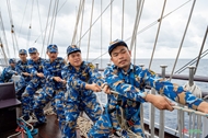 Sail handling on Sailing Vessel 286-Le Quy Don